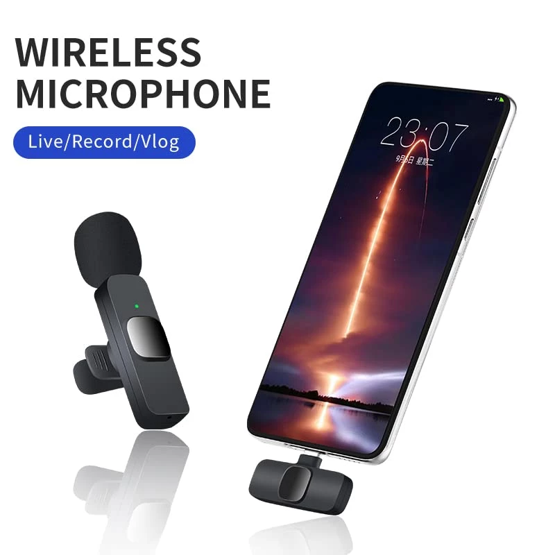 تصویر  میکروفن k8 یقه ای مدل k8 wireless microphone(برای ایفون و اندروید) اصلی