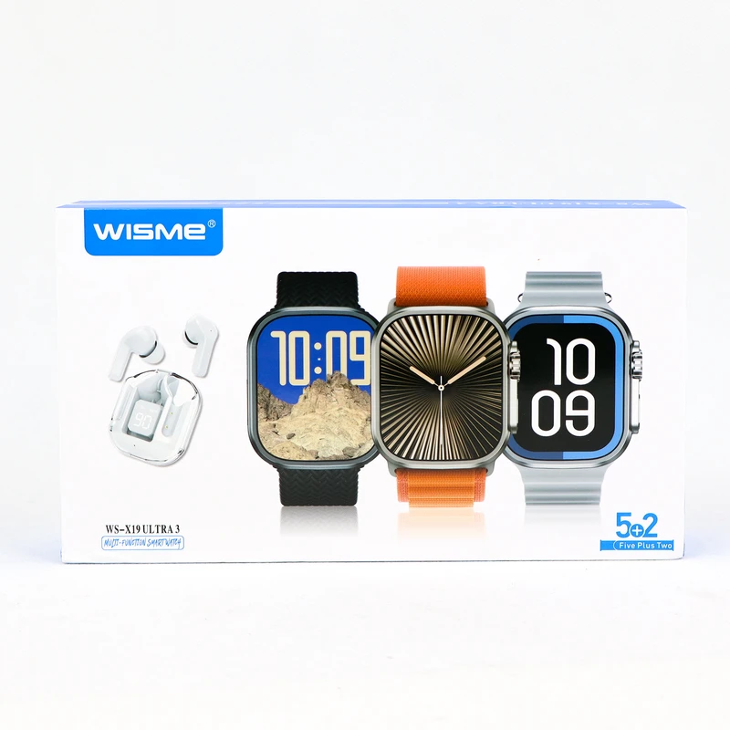 تصویر  ساعت هوشمند ویسمی مدل WS-X19 Ultra 3 به همراه هدفون بلوتوثی