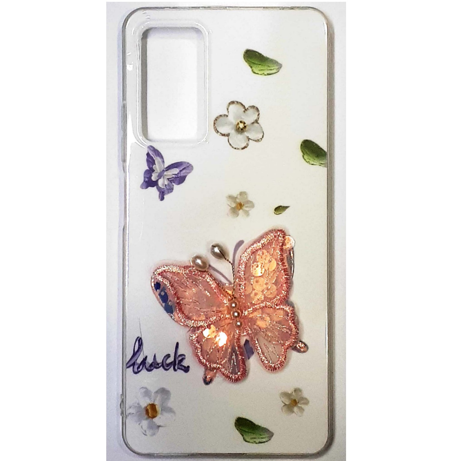 تصویر  کاور فانتزی پروانه ای برجسته مناسب برای Xiaomi Redmi Note 13 5G